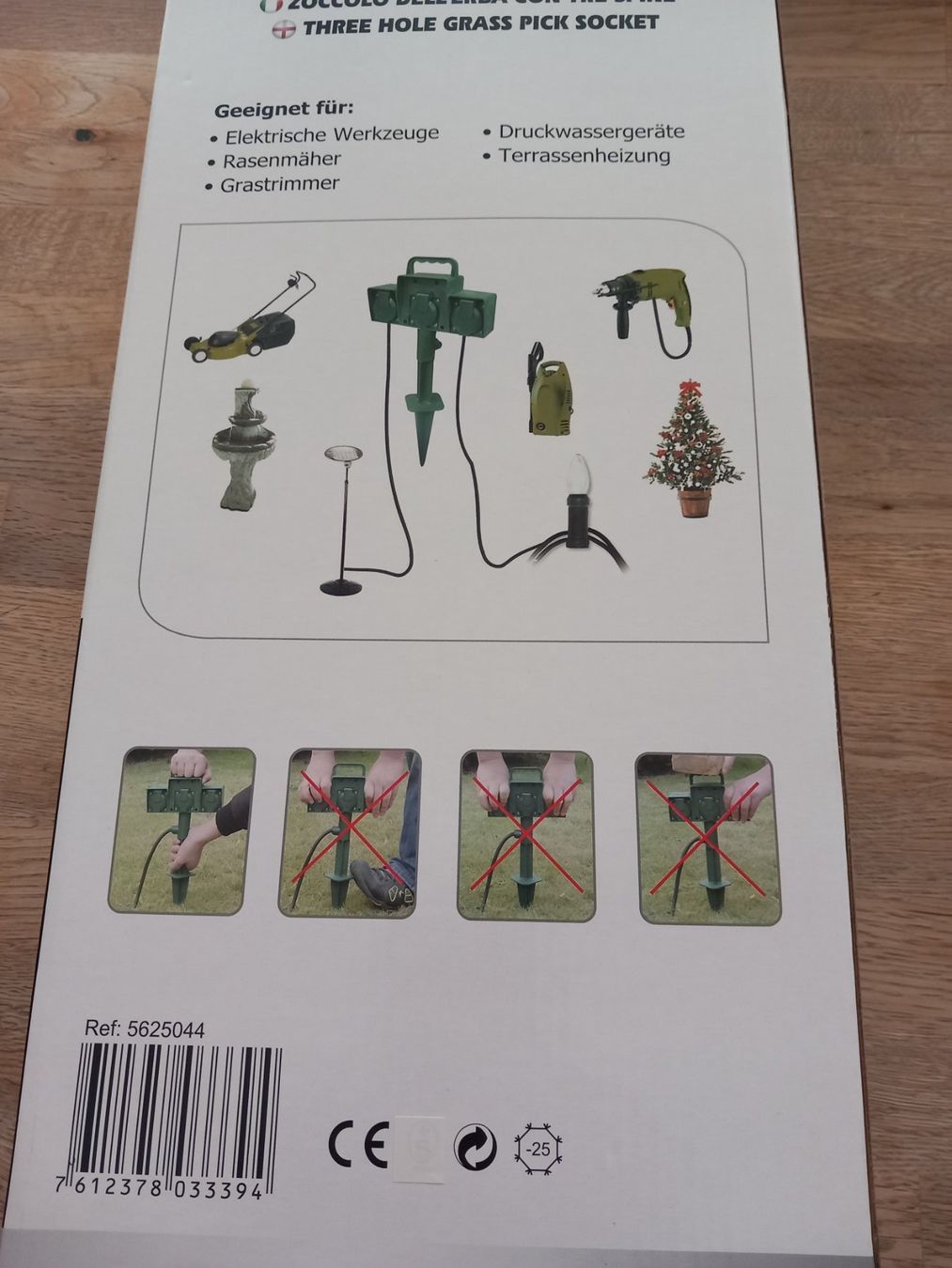 Spine: Multi Gartensteckspiess mit 3 Steckdosen – Nuovo e nell'imballaggio originale da Thun venduto da Beroshop 3