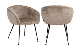RICHMOND INTERIORS*** Dining chair Ruby taupe chenille