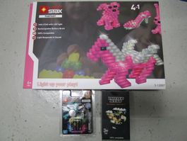 Light Stax - Bausteine mit Licht-Fantasy, Dino Set+Extra NEU