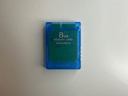 PS2 Memory Card blau durchsichtig