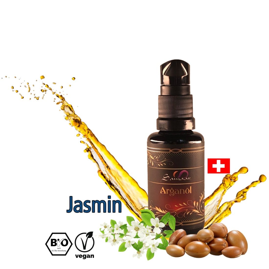Cura del viso: Arganöl mit äth. Öl - Jasmin 30ml – Nuovo e nell'imballaggio originale da Schiers venduto da Heluma