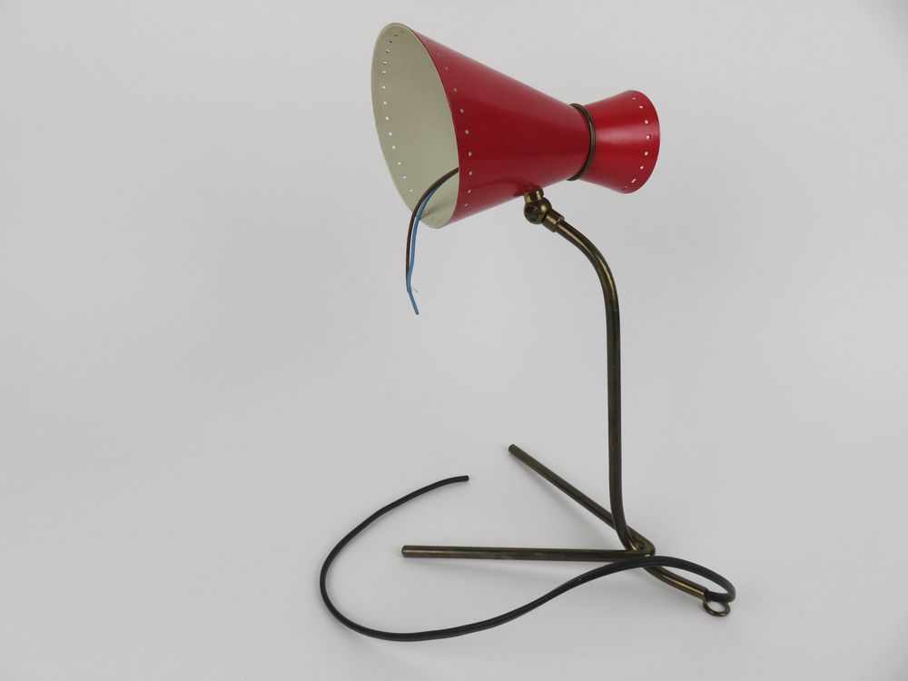 Vintage Lampe Rot 60er (Defekt / Zum reparieren) 1