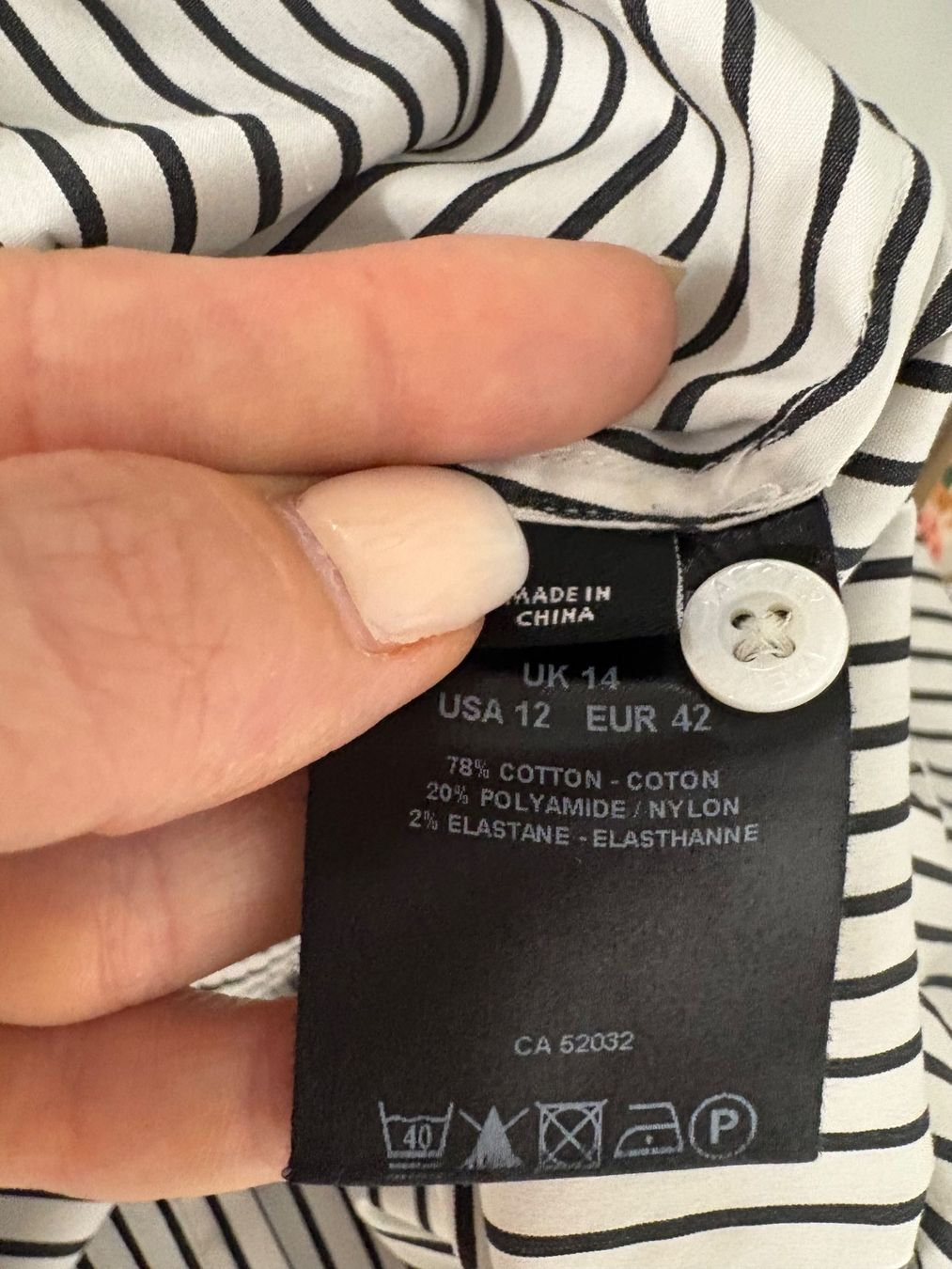Blusen: Jaeger Bluse Gr. 42 weiss schwarz gestreift Baumwolle – Neu (gemäss Beschreibung) aus Regensdorf von secondchancefashion 5