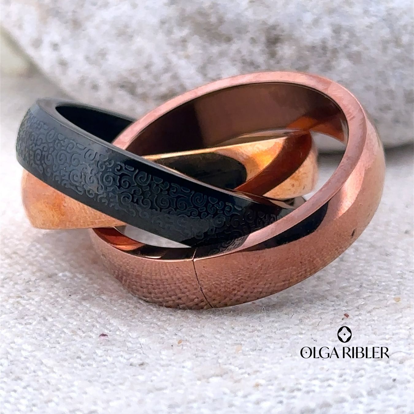 Olga Ribler Anelli: Trinity  Ring Edelstahl  Grösse 60 – Nuovo (secondo la descrizione) da Luzern venduto da Schmuckoutlet 5