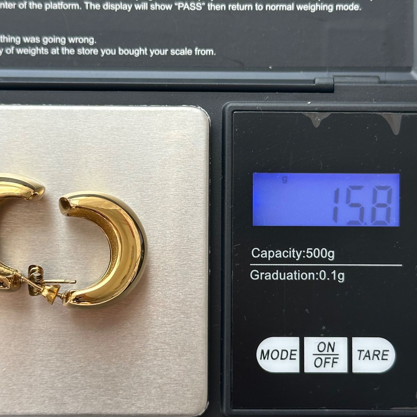 Boucles d'oreille: ZAG Massive Goldene Edelstahl Creolen – Neuf (Voir description) à Givisiez par dor_xb9k 4