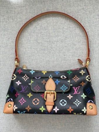 Louis Vuitton Black Multicolor ELIZA Shoulder Bag