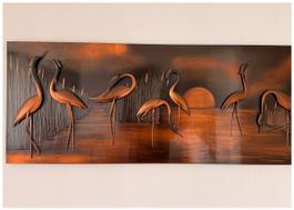 Vintage-3D-Wandreliefs aus Kupfer / 1965/1970  / 130x50 cm