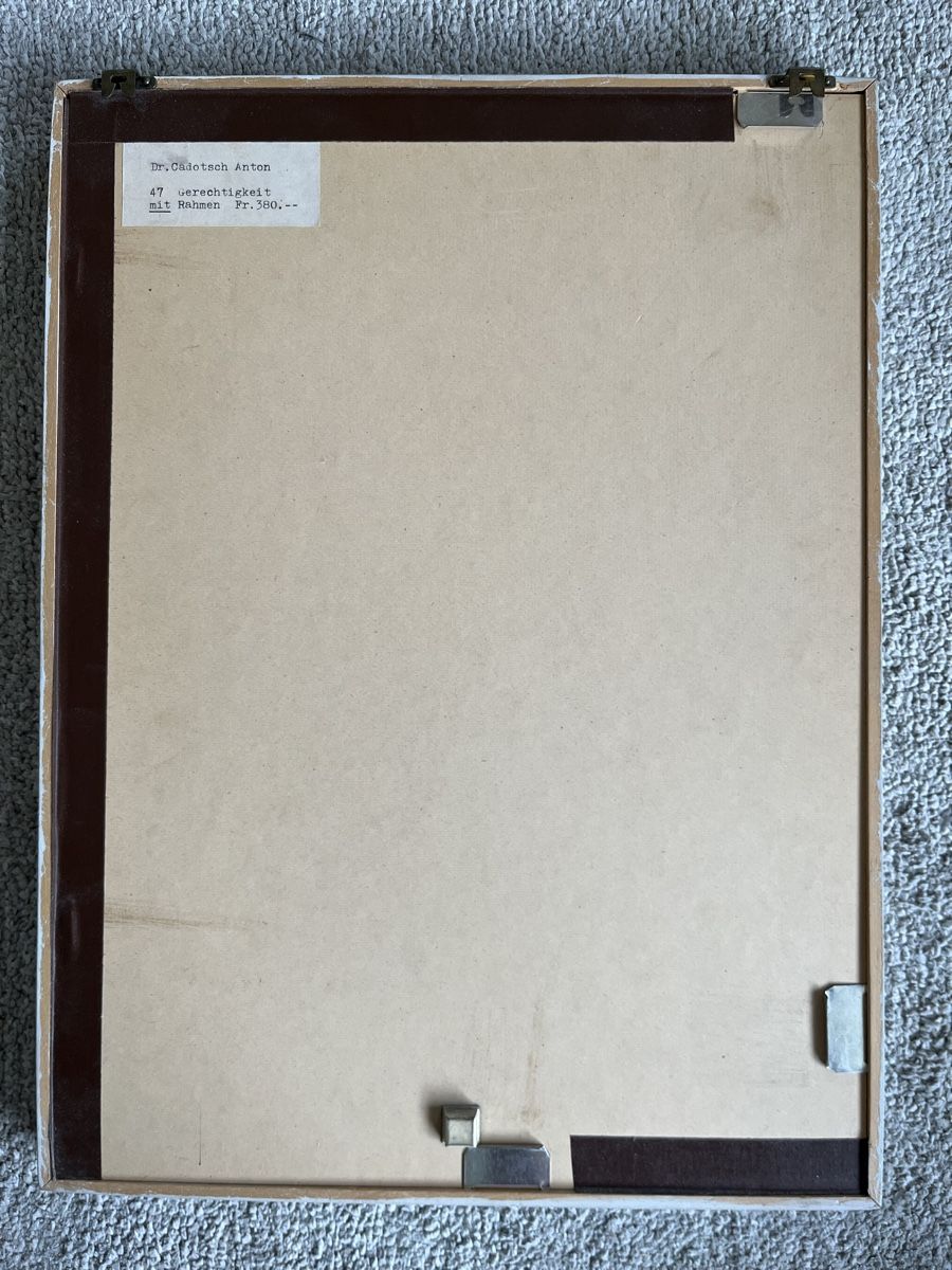 Grafiken & Lithographien: Gerechtigkeit von Otto Wyss, 1981 – Gebraucht aus Faulensee von Cinclus 5