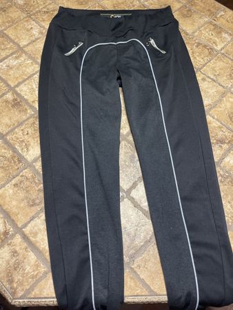 Pantaloni Asisea Slim neri con cerniere -tgM/L👌autunno