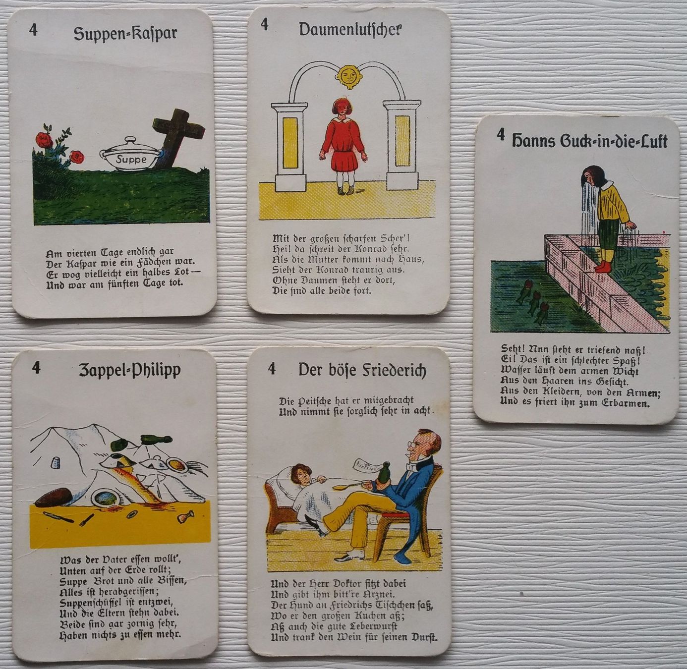 Giochi: Der Struwwelpeter - Quartett mit 20 Spielkarten, 1950-60 – Usato da Oberriet SG venduto da ganesh435 5