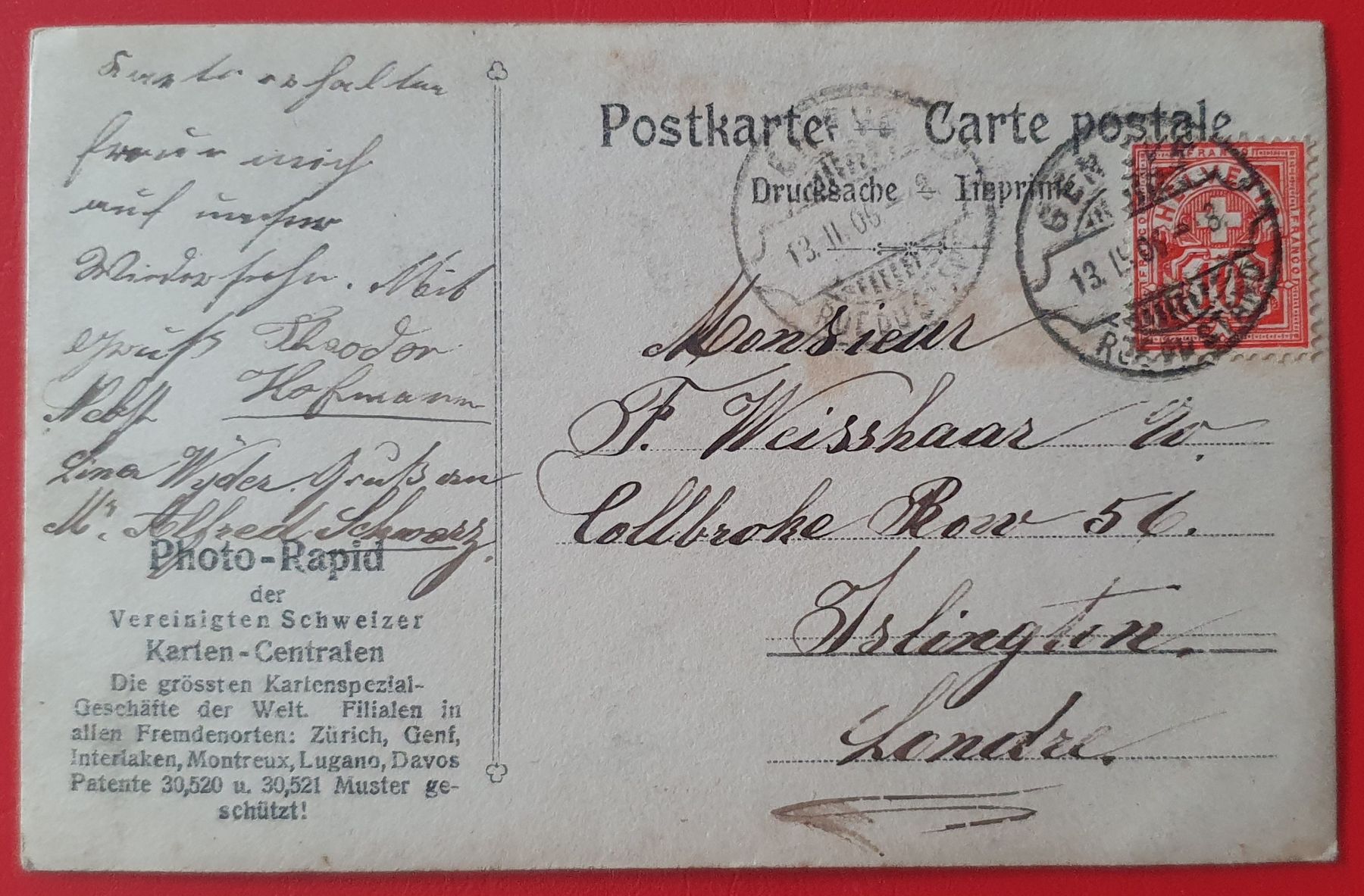 Cartoline postali: Genéve 1906 – Usato da Kreuzlingen venduto da Rschweiz1 1