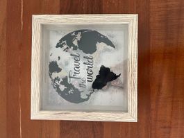 Sparschwein Travel the World (Holzoptik)