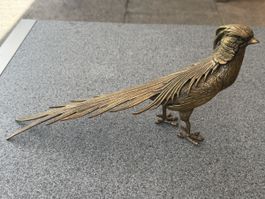 Antike Vintage Fasane Figur Messing