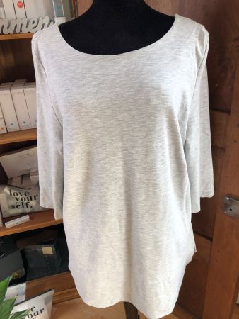 Damen Langarmshirt grau meliert Grösse 46 gebraucht