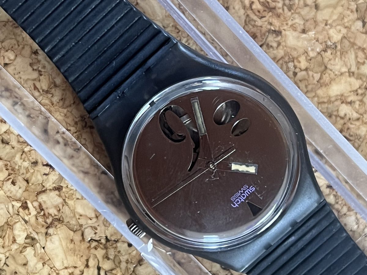 Swatch Orologi: Swatch Uhr schwarz  86 – Usato da Basel venduto da bellespirit 5