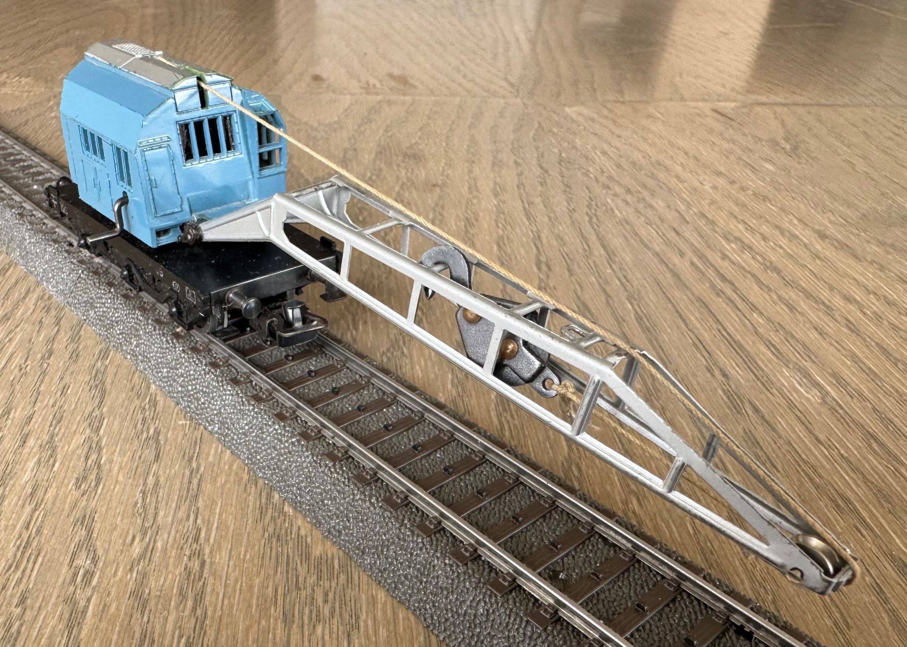 Märklin Modellini di ferrovie: blauer Kranwagen "Krupp-Ardelt"; OVP – Usato da St. Moritz venduto da Manu7500 2