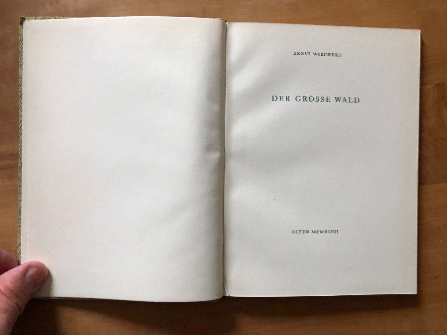 Libri: Ernst Wiechert: Der grosse Wald – Usato da Zürich venduto da allp 1