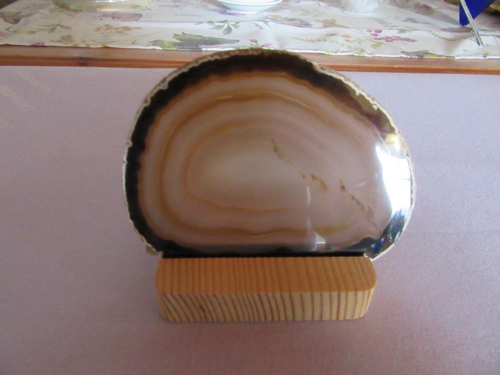 Edelstein Lampe Achat Blau - Magische Deko Mit Teelicht