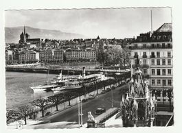 AK 1951 Genf: Blick vom Quai du Mont-Blanc auf die Altstadt