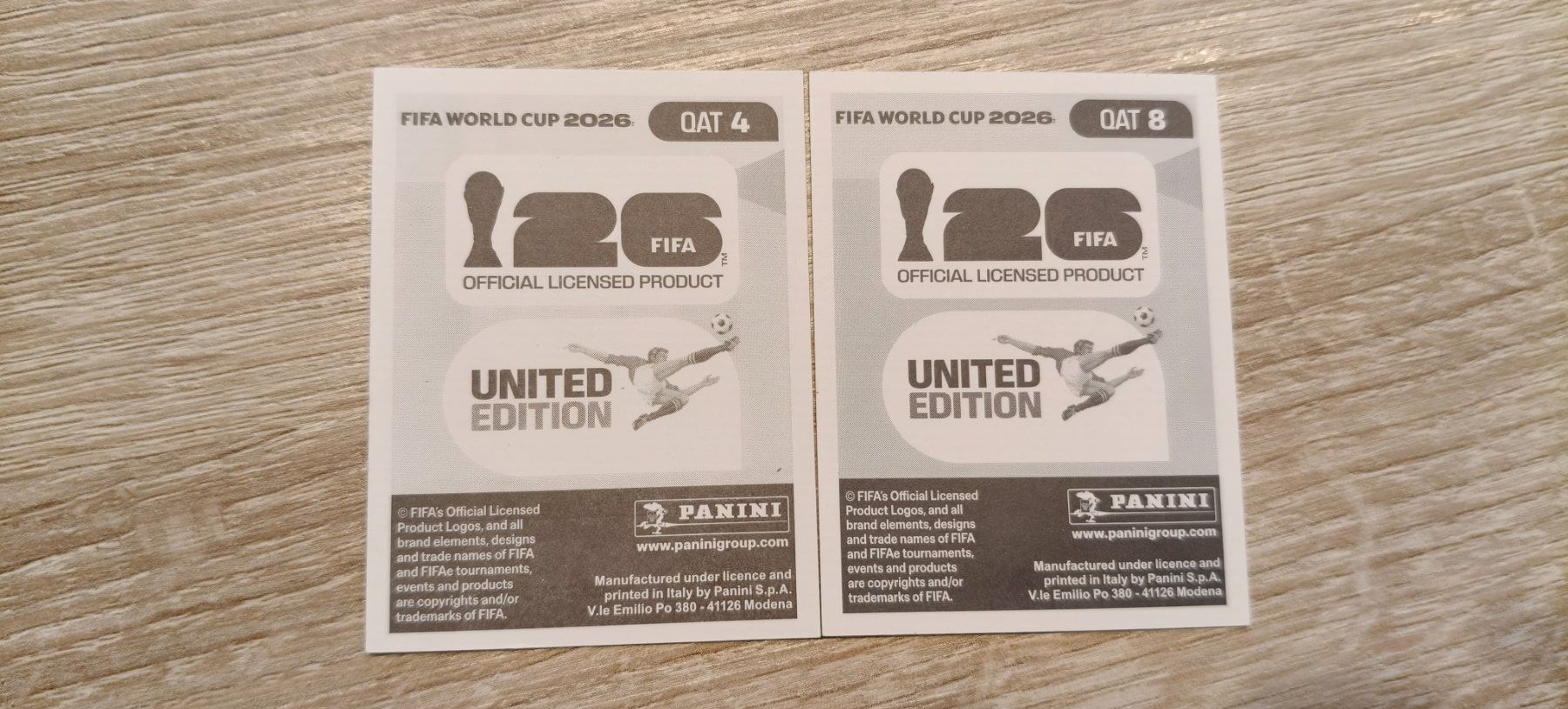 Panini Carte collezionabili: FIFA World Cup 2026 / QAT 4 et 8 – Nuovo (secondo la descrizione) da Plan-les-Ouates venduto da col_vq9g 1