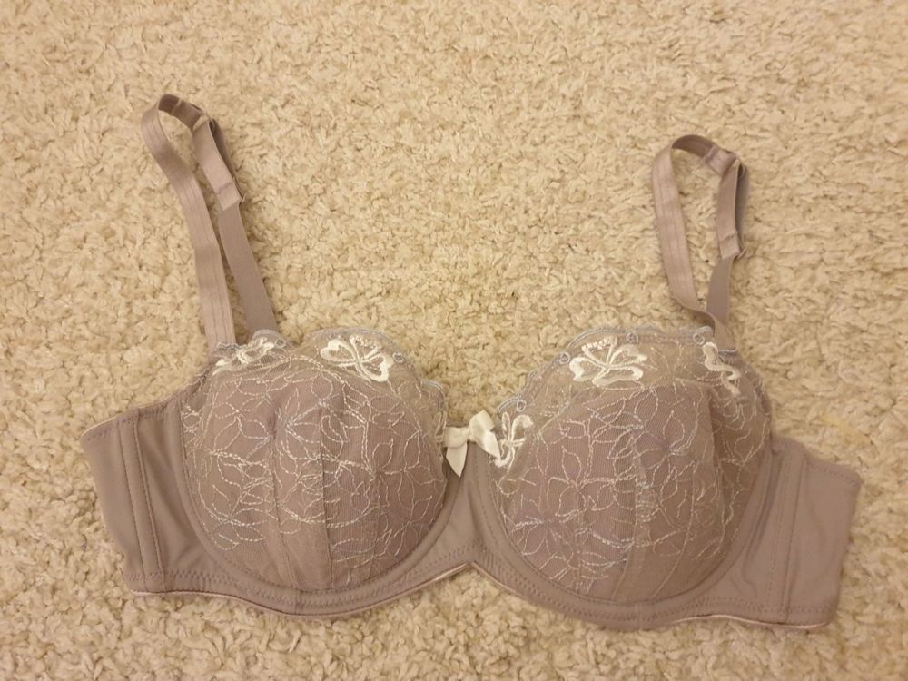 Soutien-gorge Aubade Triangle 80D - Modèle Fleurs De Plaisir Ebène, Avec Armatures, Neuf