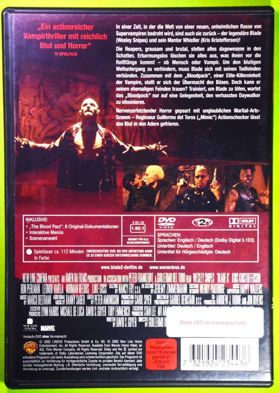 Tutti i DVDs: BLADE II / WESLEY SNIPES / EIN ACTIONREICHER VAMPIRTHRILLER – Nuovo (secondo la descrizione) da Luzern venduto da piro12 1