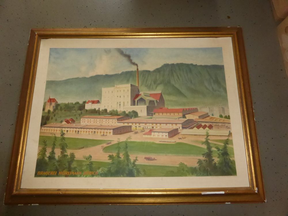 Bier Brauerei Hürlimann Zürich, uraltes Bild Kaufen auf Ricardo