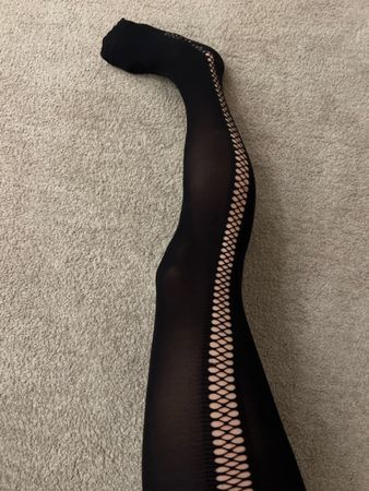 Stylish Black Tights with Side Cutouts