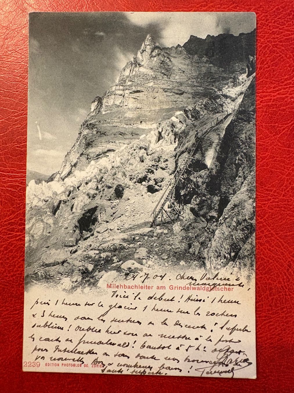 Cartoline postali: 1904 // Milchbachleiter am Grindelwaldgletscher – Usato da St-Légier-La Chiésaz venduto da Theo005