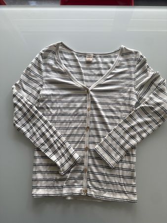 Tricot zebra rayé blanc et noir taille M 