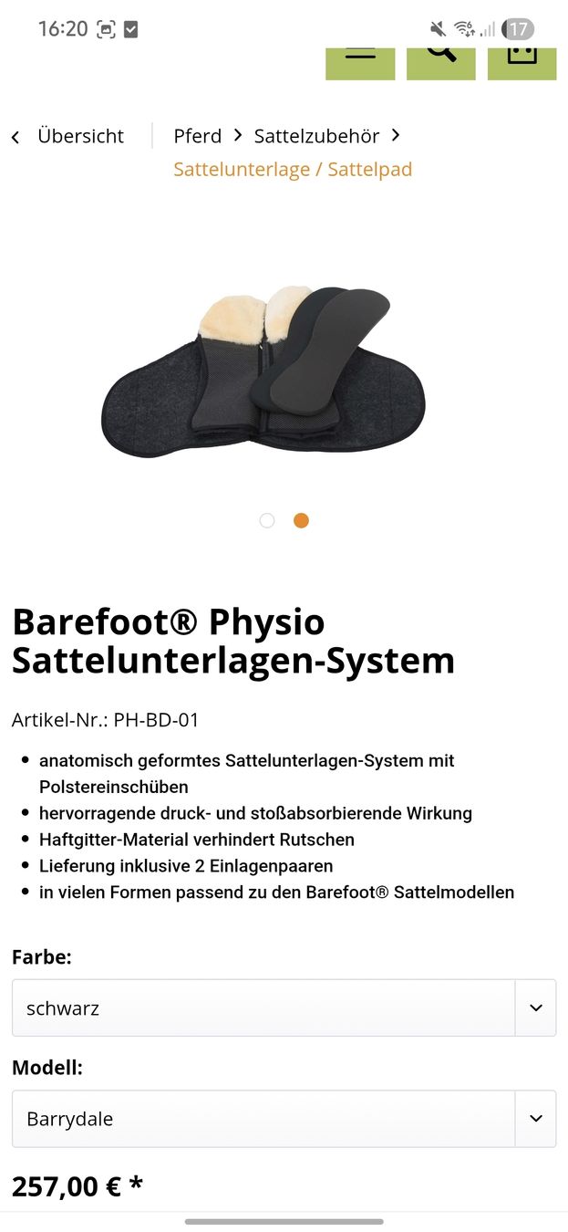 Sattel & Sattelzubehör: Barefoot-Sattel Barrydale – Gebraucht aus Frauenfeld von NaBol 5