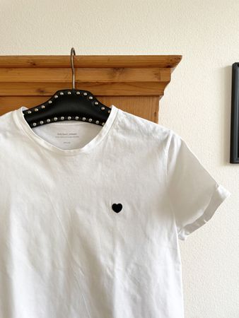 T-Shirt | Opus | weiss mit Herz | Baumwolle | Grösse 38
