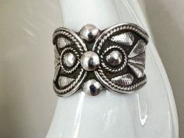Vintage Silberring 925 Schmetterling – grössenverstellbar