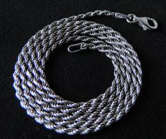 Silber 925 Kordel Halskette 45 cm / 2 mm
