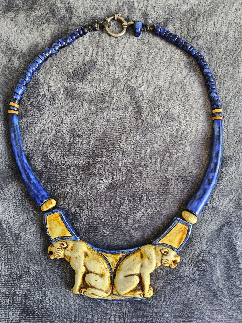 Catenine: Art Déco Egyptian Revival Collier, ca 1930 – Usato da Zürich venduto da SciTec 3