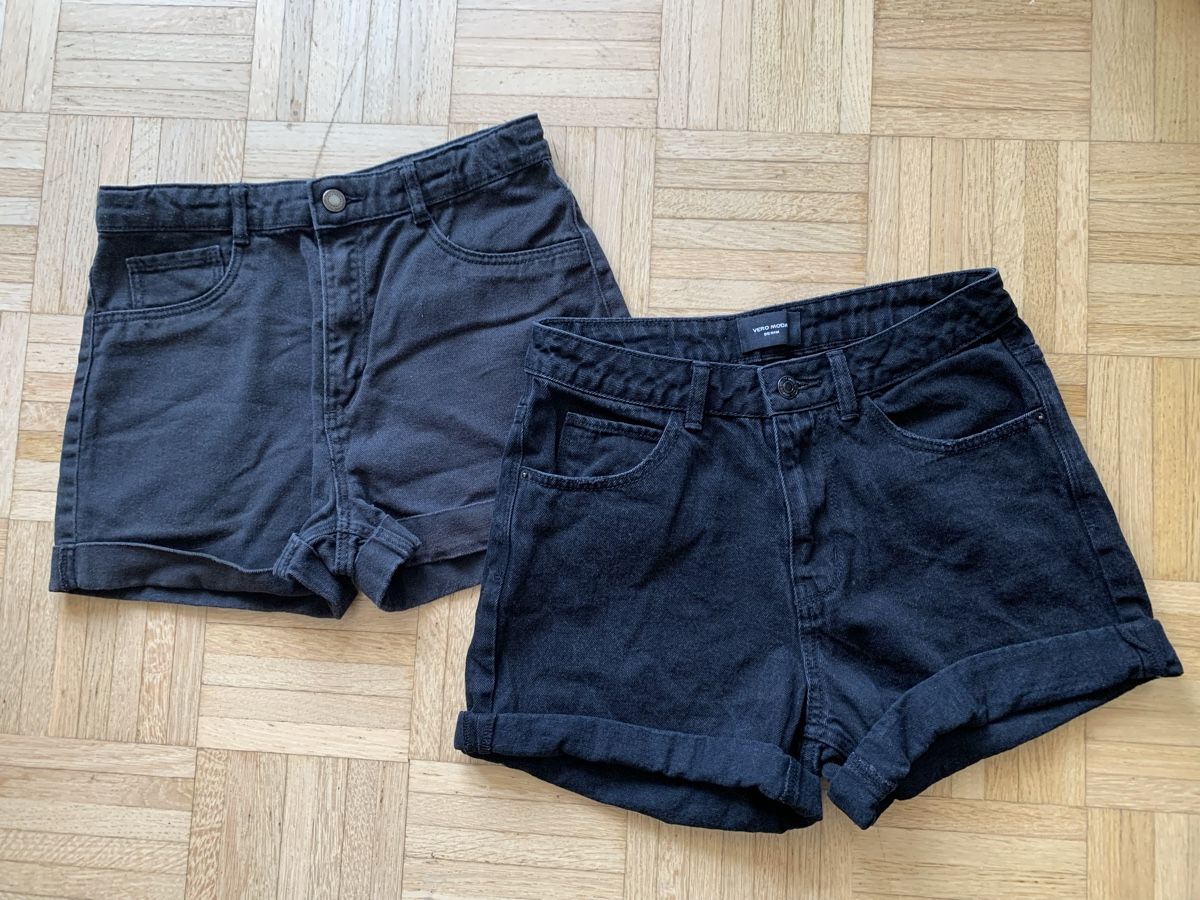 Vero Moda Jeans: schwarze Jeans Shorts kurz – Usato da Jona venduto da Siestaaa