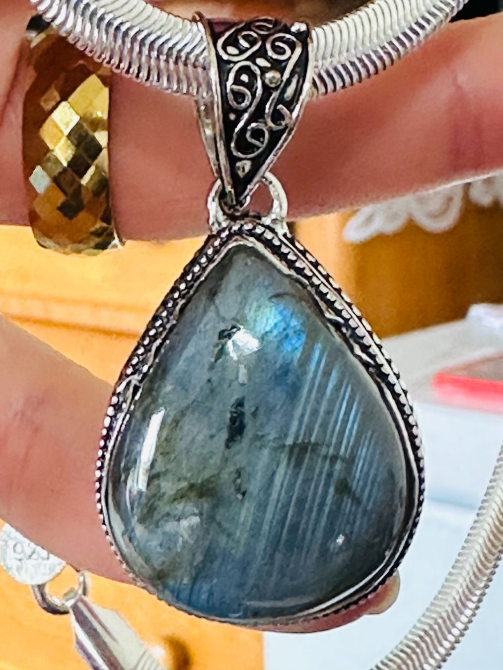 Catenine: Labradorite necklace – Nuovo e nell'imballaggio originale da Genève venduto da AGBERG