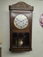 authentique pendule murale Junghans en bois