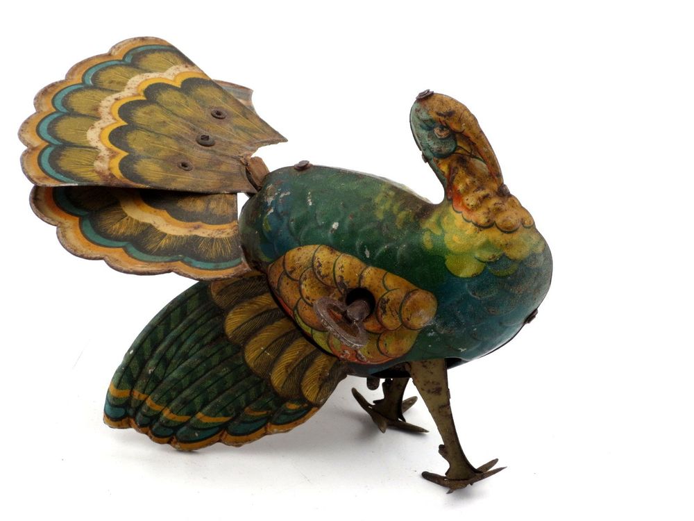 ANCIEN JOUET AUTOMATE animé animal oie mécanique tôle fonctionne RUSSE EUR 55,00 - FR