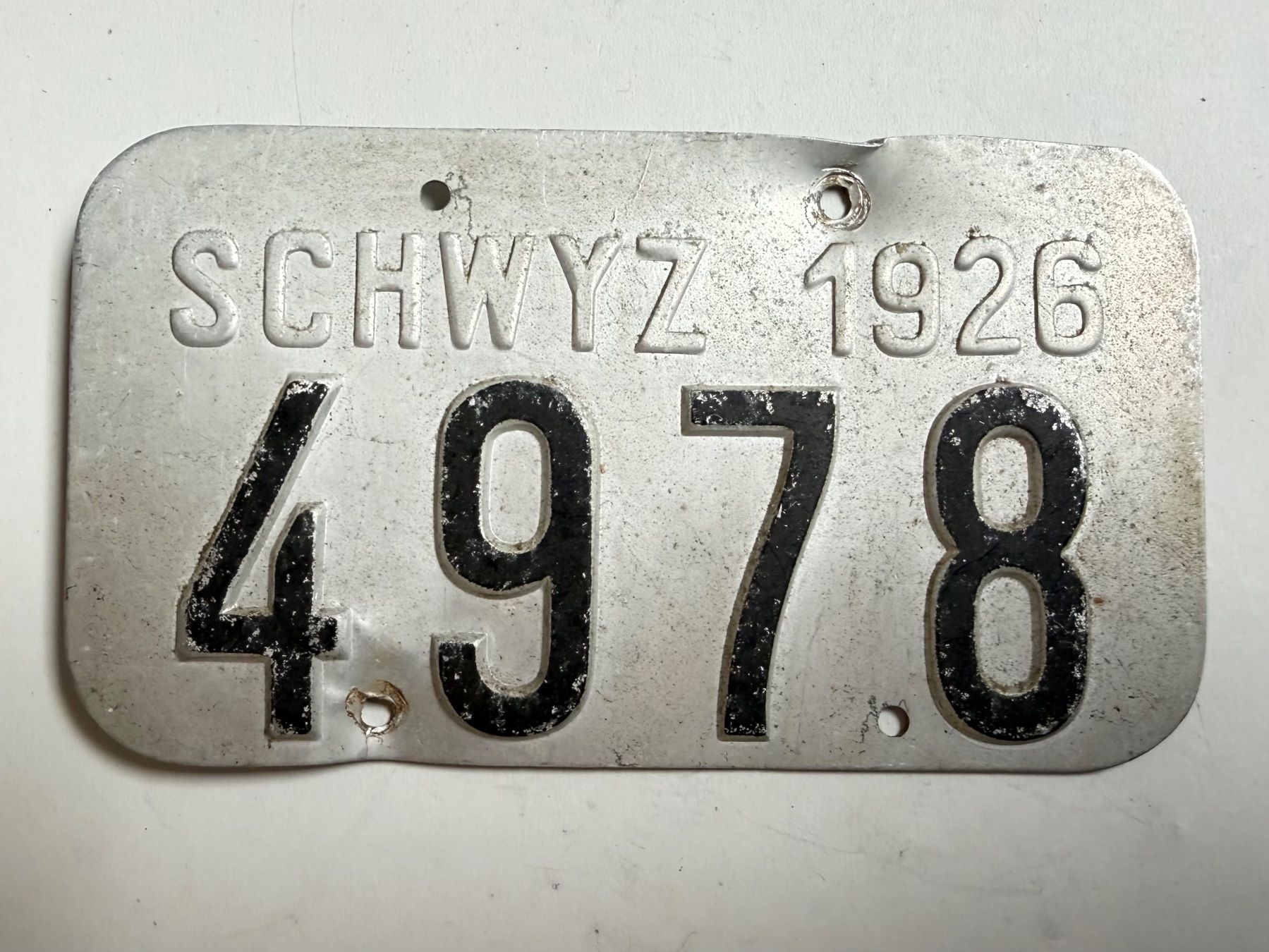 Insegne: Velonummer Schwyz 1926 – Usato da Oberuzwil venduto da Deafgrischa 2