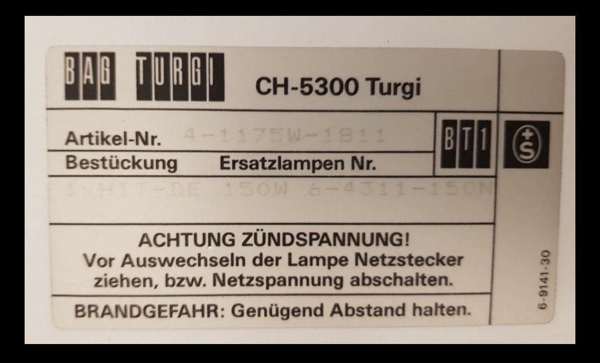 Bag Turgi Lampade: Stehlampe von TURGI – Usato da Bülach venduto da djangoasuel 5