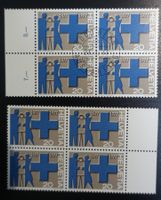 Schweiz 1977 100 Jahre SRK Viererblock postfrisch + ET-Stemp