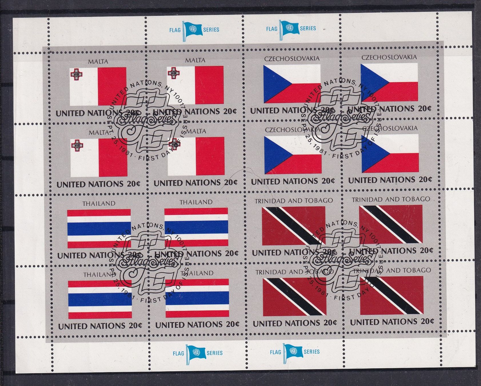 Tous les timbres: Feuillets Nations- Unies  NY 1981 Oblitérés – D'occasion à Nyon par an54 1