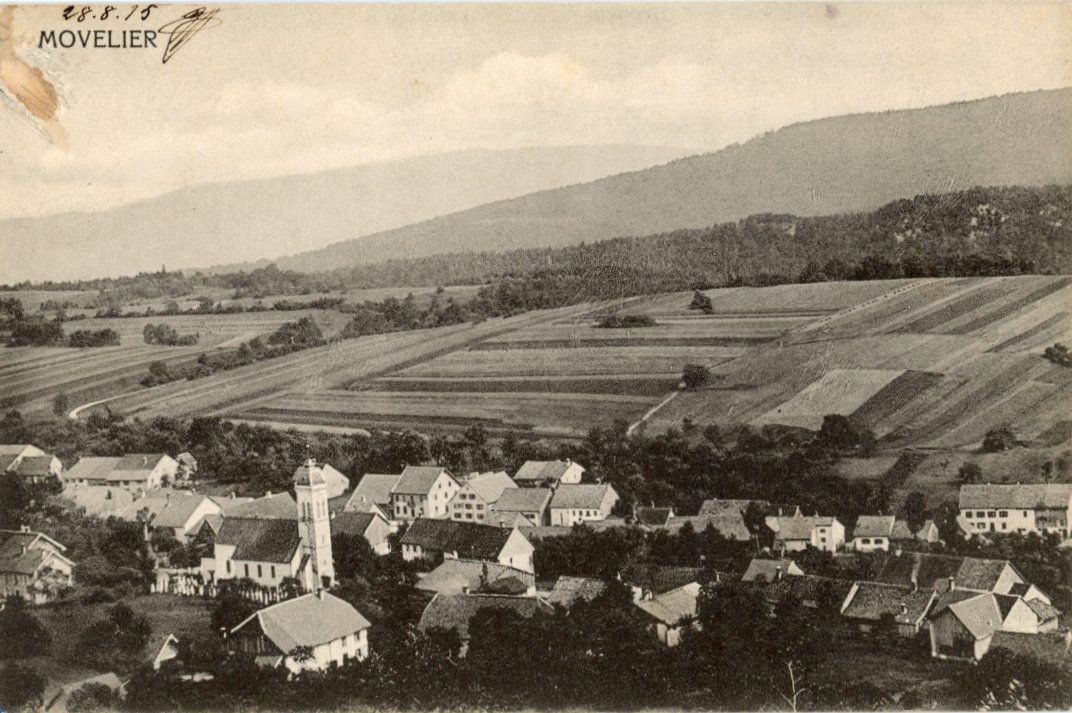 Cartoline postali: Movelier   JU       en 1915 – Usato da Brig venduto da Valcards54