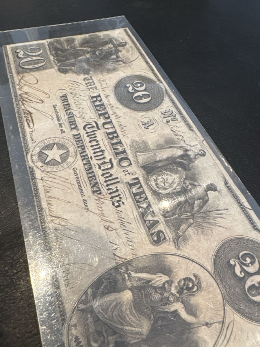 Banconote: Billet République du Texas 20 Dollars RARE !!  – Usato da Chavornay venduto da Gold-Gym 1