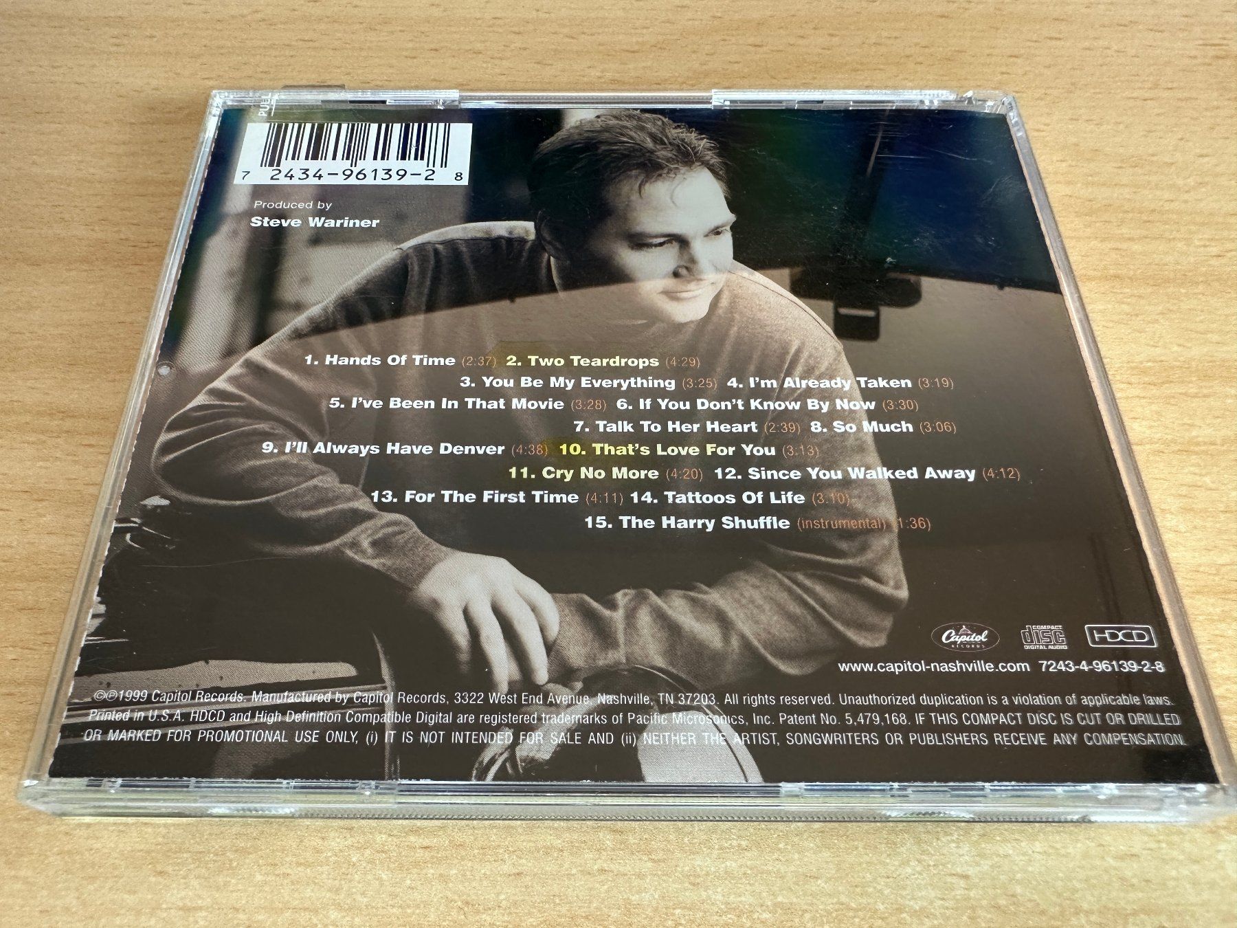 CD: Steve Wariner – Two Teardrops – Usato da Rikon im Tösstal venduto da Alpenmutz 1