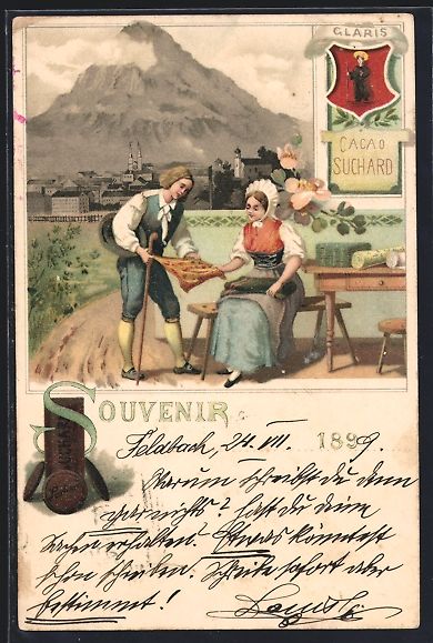 Cartes postales: Litho Glaris, Cacao Suchard, Schweizeris – D'occasion à Berlin par bartko-reher
