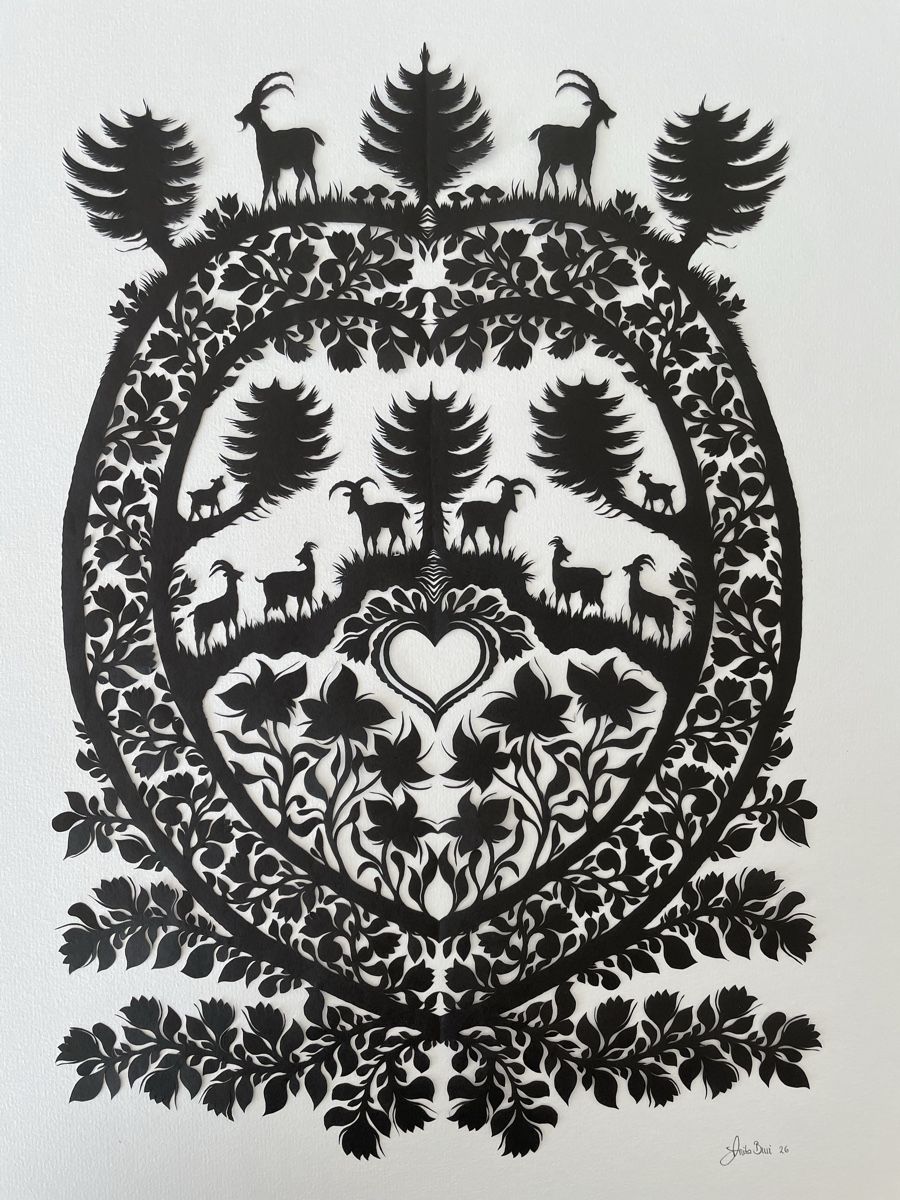 Grafica & Litografie: Scherenschnitt von Anita Buri – Nuovo (secondo la descrizione) da Konolfingen venduto da Bern-75 1