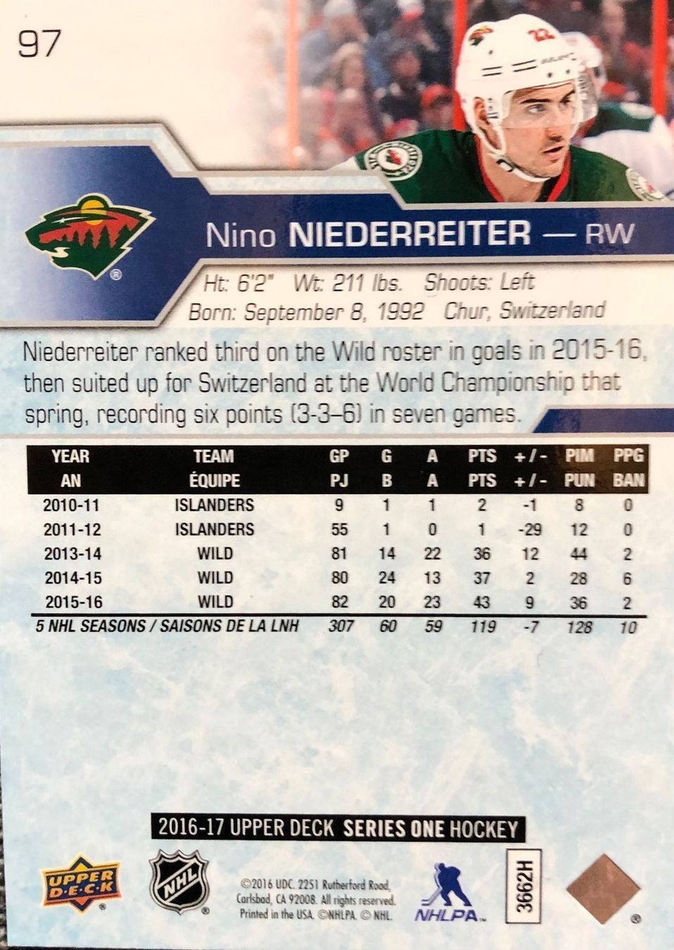 Autogramme: Autogramm von Nino Niederreiter – Neu (gemäss Beschreibung) aus Ostermundigen von Vancouver16 1