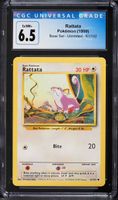 1999 Pokemon Base Set Rattata #61 CGC 6.5 EXMT+